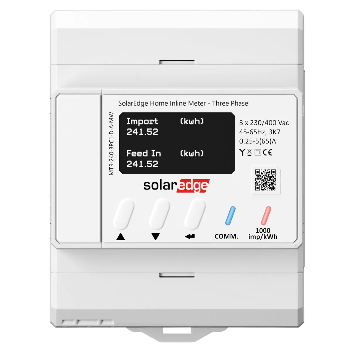 Inline Energy Meter with Energy Net 1PH/3PH 230/400V 65A